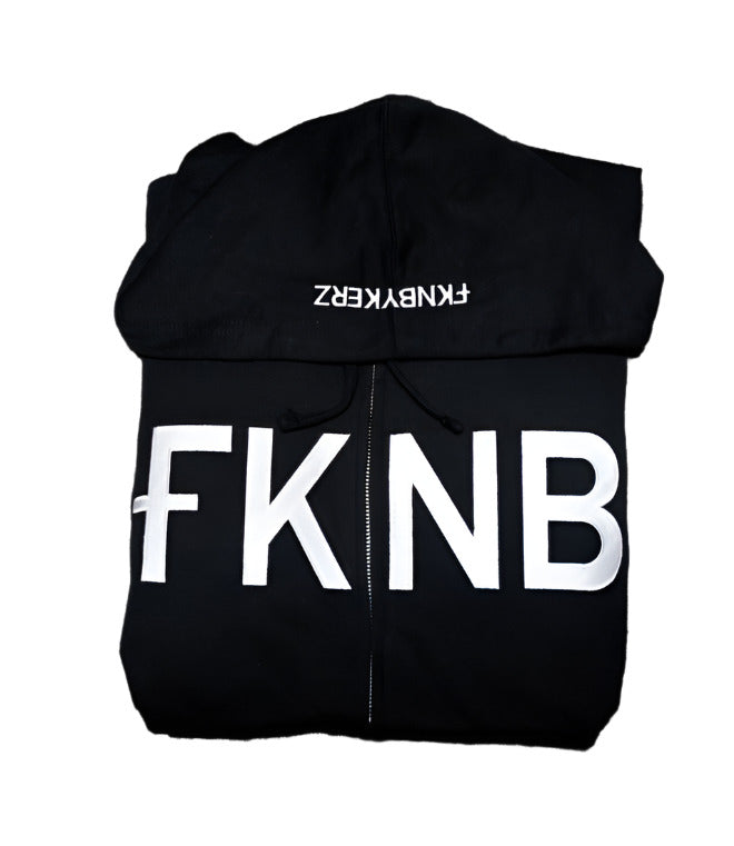 Men’s Motorcycle Zip Up Hoodies - FKNBYKERZ BLACK