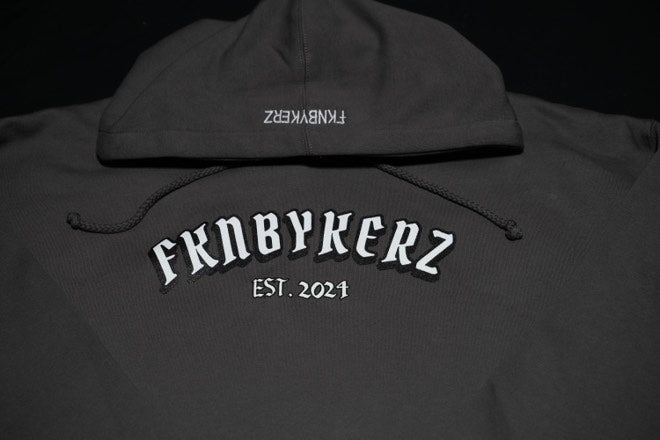 Men’s Motorcycle Hoodies - FKNBYKERZ Hoodie Gray